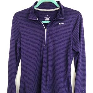 Nike Dri-Fit Running 1/2 Zip; Size Small